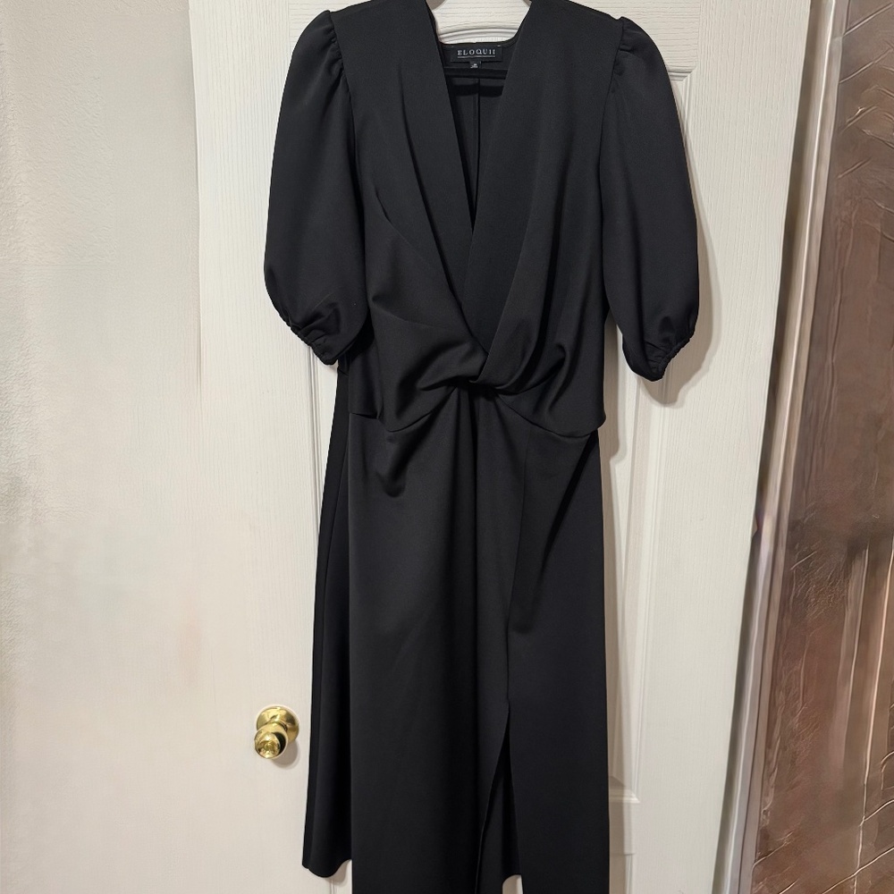 Eloquii Black Midi Dress